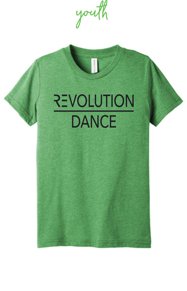 Youth Green Heather Revolution Dance T-Shirt
