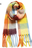 Chunky Plaid Multi Color Brushed Scarf