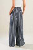 STRIPED WIDE LEG PANTS
