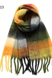 Chunky Plaid Multi Color Brushed Scarf