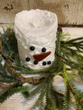 Snowman Flame LED Candle