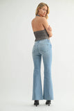 Mid Rise Straight Bootcut Denim