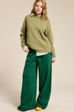 Wide Leg Cotton Jogger Sweatpants