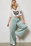 Wide Leg Cotton Jogger Sweatpants