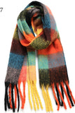 Chunky Plaid Multi Color Brushed Scarf