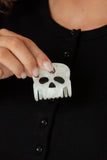 White Skull Claw Clip