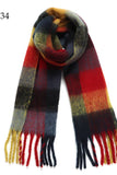 Chunky Plaid Multi Color Brushed Scarf