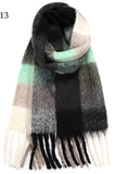 Chunky Plaid Multi Color Brushed Scarf