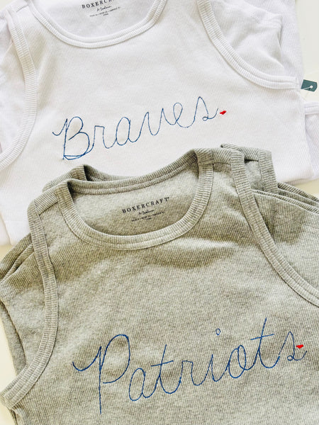 Patriots Scribble Embroidered Tank