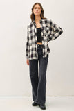 Black & Cream Buffalo Check Flannel Shirt
