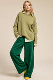 Wide Leg Cotton Jogger Sweatpants