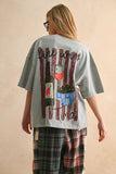 Fine Wine Time Oversized Tee