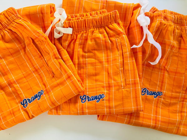 Orange Pioneers Embroidered Women’s Flannel Pants