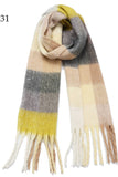Chunky Plaid Multi Color Brushed Scarf