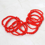 Red Bead Stretch Bracelet