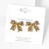Royal Crystal Bow Stud Earrings