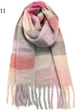 Chunky Plaid Multi Color Brushed Scarf