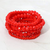 Red Bead Stretch Bracelet