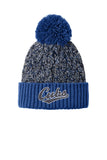 New Era Cubs Script Pom Beanie