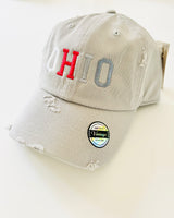 OHIO Multi Color Distressed Cap