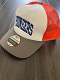 Pioneers Orange Mesh Back Trucker