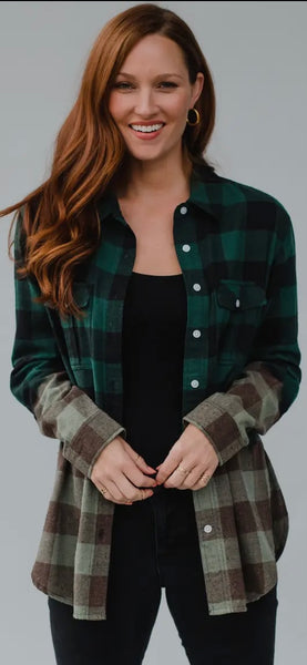 Dipped Buffalo Plaid Flannel