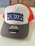 Pioneers Orange Mesh Back Trucker