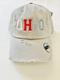 OHIO Multi Color Distressed Cap