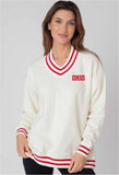OHIO Embroidered Letterman V-Neck Fleece