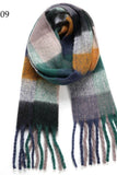 Chunky Plaid Multi Color Brushed Scarf