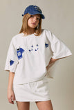 GAMEDAY Football Embroidered Top