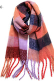 Chunky Plaid Multi Color Brushed Scarf
