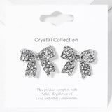 Royal Crystal Bow Stud Earrings