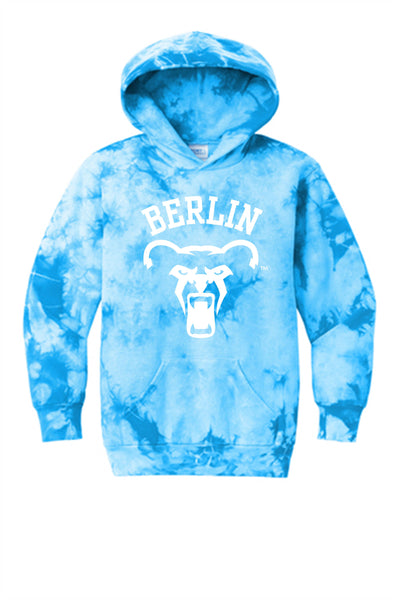 Sky Blue Berlin Tie Dye Hoodie Adult And Youth Boxcar Boutique 