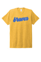 braves Suncatcher Gold Unisex Triblend T-Shirt