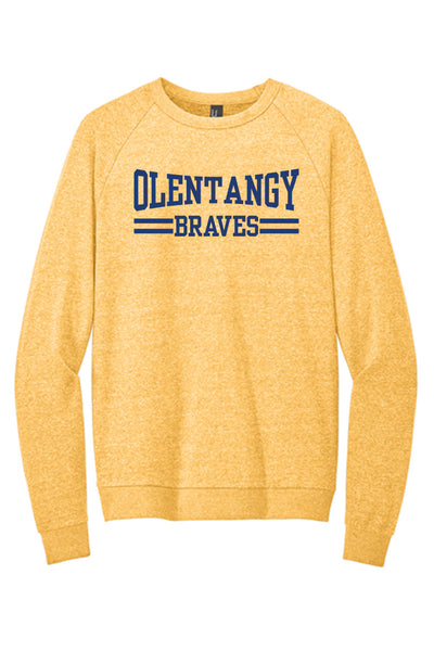 Braves Triblend Fleece Crew