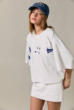 GAMEDAY Football Embroidered Top