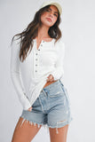 White Layering Henley