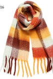 Chunky Plaid Multi Color Brushed Scarf