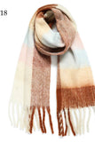 Chunky Plaid Multi Color Brushed Scarf