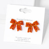 Royal Crystal Bow Stud Earrings