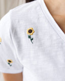 Sunflower Fields Embroidered Tee