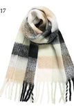Chunky Plaid Multi Color Brushed Scarf