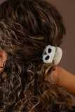 White Skull Claw Clip