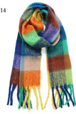 Chunky Plaid Multi Color Brushed Scarf