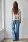 Ivory Mocha Striped Sweater