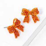 Royal Crystal Bow Stud Earrings