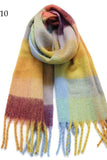 Chunky Plaid Multi Color Brushed Scarf