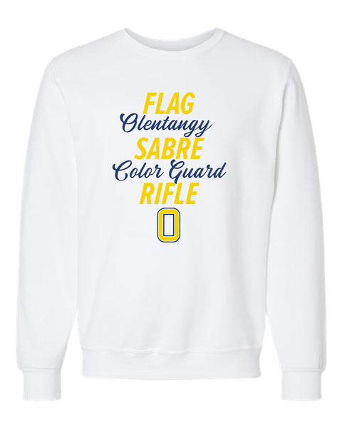 White CG Crewneck Unisex Fleece