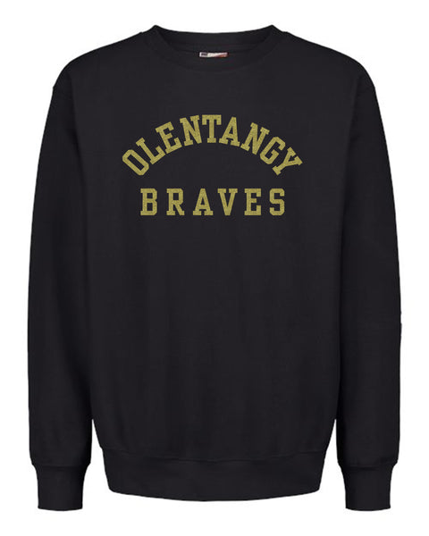 Olentangy Braves Gold Glitter (or Puff Metallic) Unisex Crewneck